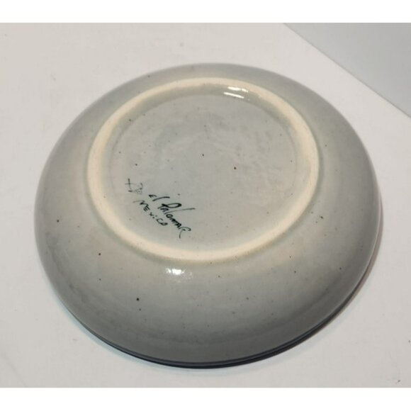 Vtg Ken Edwards El Palomar Guadalajara Blue Serving Pasta Pottery Bowl Signed - Picture 8 of 11